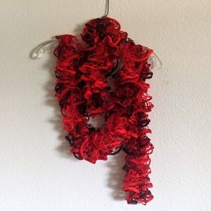 Chico's Ruffled Red Scarf